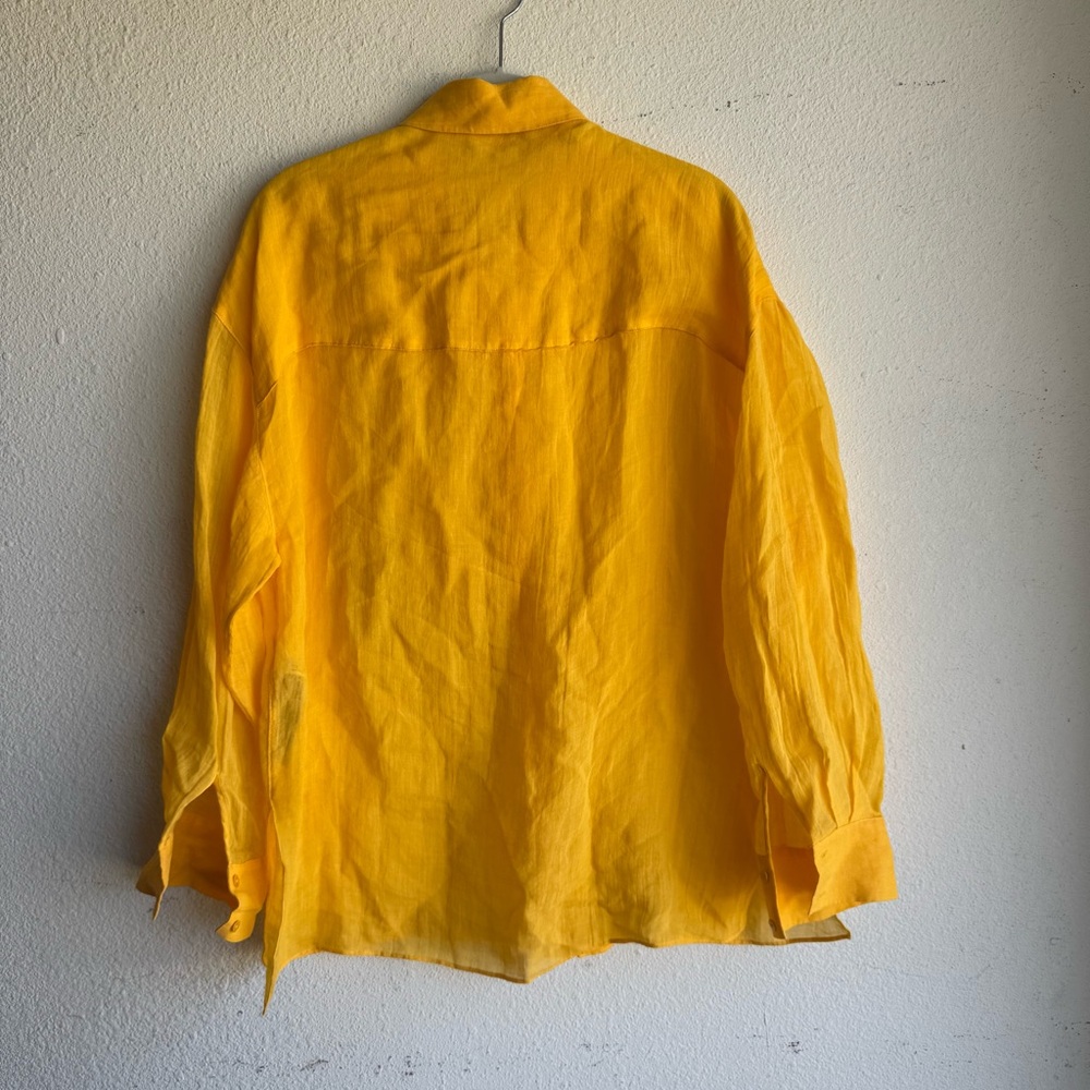 Massimo Dutti Button-Down Sheer Oversized Blouse … - image 5